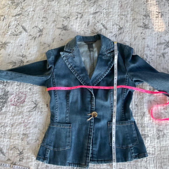 Vintage Banana Republic Denim Blazer Women’s Jean Jacket Size 4 - Picture 3 of 7